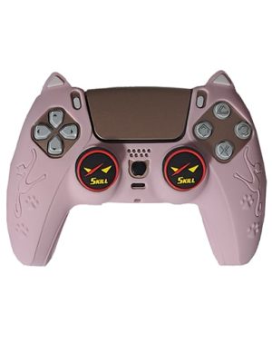 روکش دسته PS5 طرح گربه cat صورتی