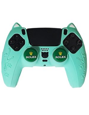 روکش دسته PS5 طرح گربه cat سبز