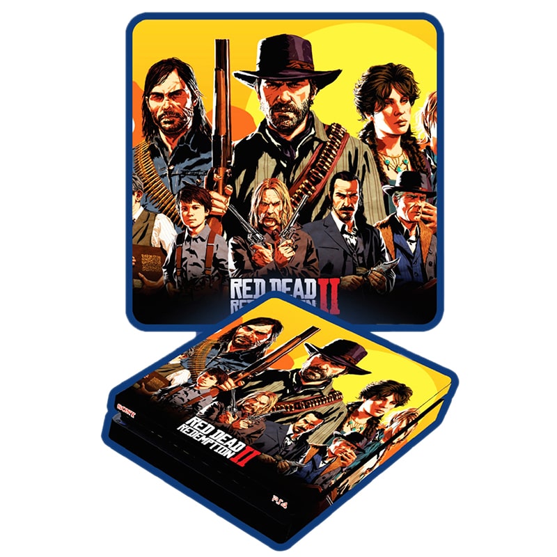 برچسب کنسول PS4 (GO) طرح red dead ii