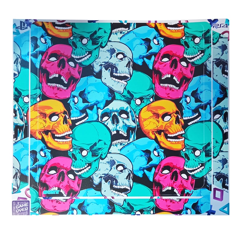 برچسب کنسول PS4 (GO) طرح جمجمه رنگی SKULL
