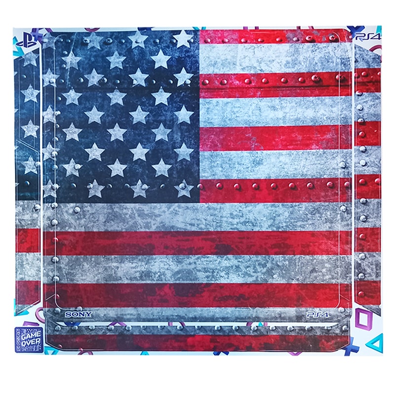 برچسب کنسول PS4 (GO) طرح پرچم آمریکا USA - Image 3