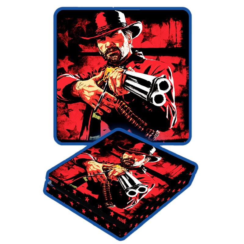برچسب کنسول PS4 (GO) طرح رد دد RED DEAD