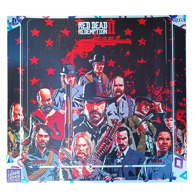 برچسب بدنه کنسول PS4 (GO) طرح RED DEAD
