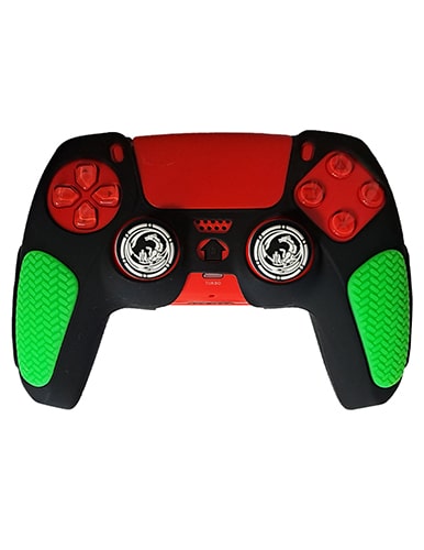 روکش دسته PS5 مدل ضد لغزش مشکی-سبز - Image 4
