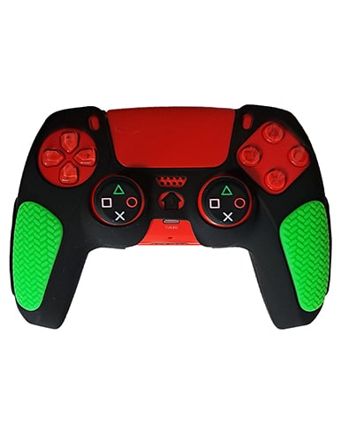 روکش دسته PS5 مدل ضد لغزش مشکی-سبز - Image 3