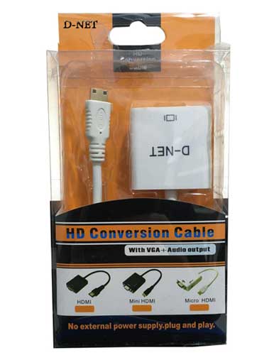 مبدل MINI HDMI به VGA دی نت مدل D3 - Image 2