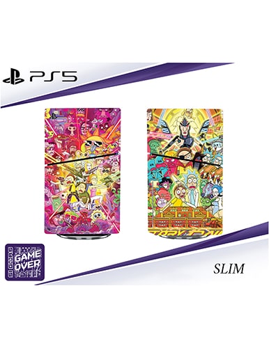 برچسب کنسول PS5 SLIM (GO) طرح ریک و مورتی rick & morty