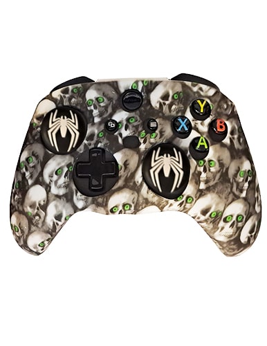 محافظ دسته Xbox Series X/S طرح جمجمه چشم سبز