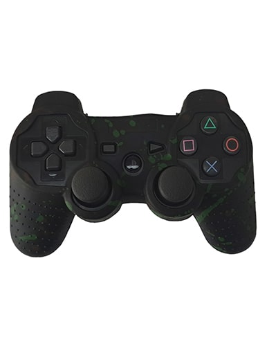 محافظ دسته PS3 طرح مشکی با لکه های سبز