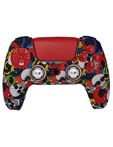 محافظ دسته PS5 طرح جمجمه رنگی skull