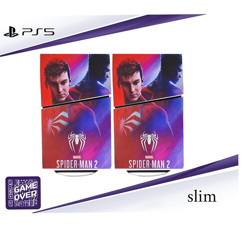 برچسب کنسول PS5 SLIM (GO) طرح مرد عنکبوتی مارول spider man