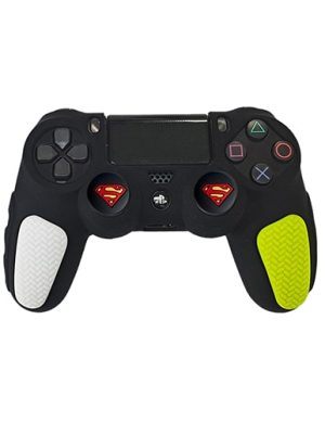 روکش دسته PS4 طرح ضد لغزش مشکی زرد-سفید