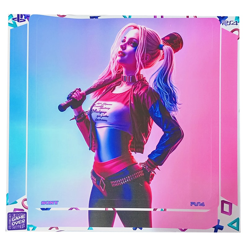برچسب بدنه کنسول PS4 (GO) طرح Harley Quinn کد B