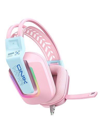 هدست گیمینگ اونیکوما مدل onikuma X13 RGB صورتی