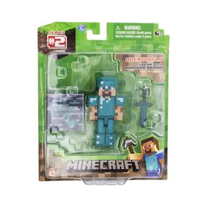 اکشن فیگور ماینکرافت استیو با زره الماس Steve