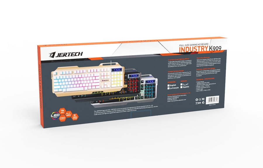 کیبورد گیمینگ جرتک مدل Jertech K909 - Image 3