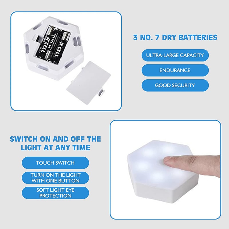 پنل LED هوشمند لمسی شش ضلعی (6 عددی) - Image 6