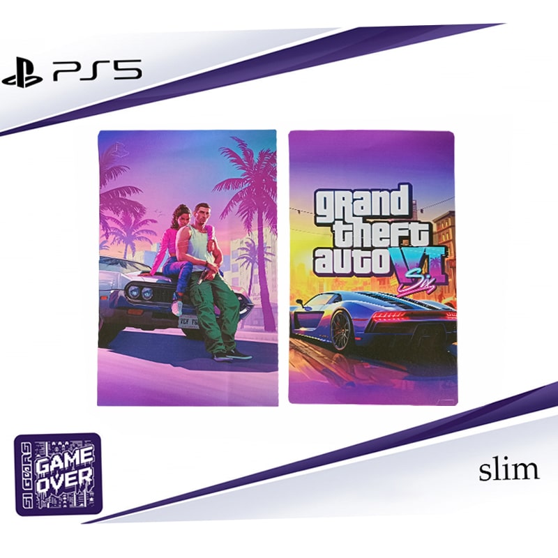 برچسب کنسول PS5 SLIM (GO) طرح GTA SIX