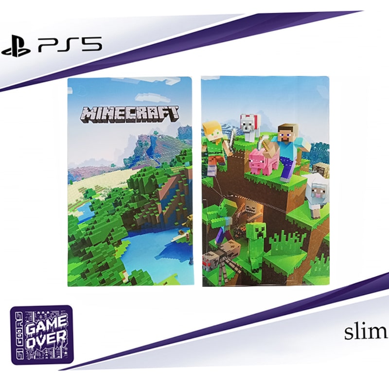 برچسب کنسول PS5 SLIM (GO) طرح ماینکرافت