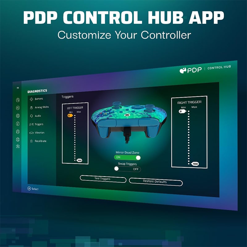 کنترلر ایکس باکس PDP سبز درخشان مدل REMATCH - Image 12