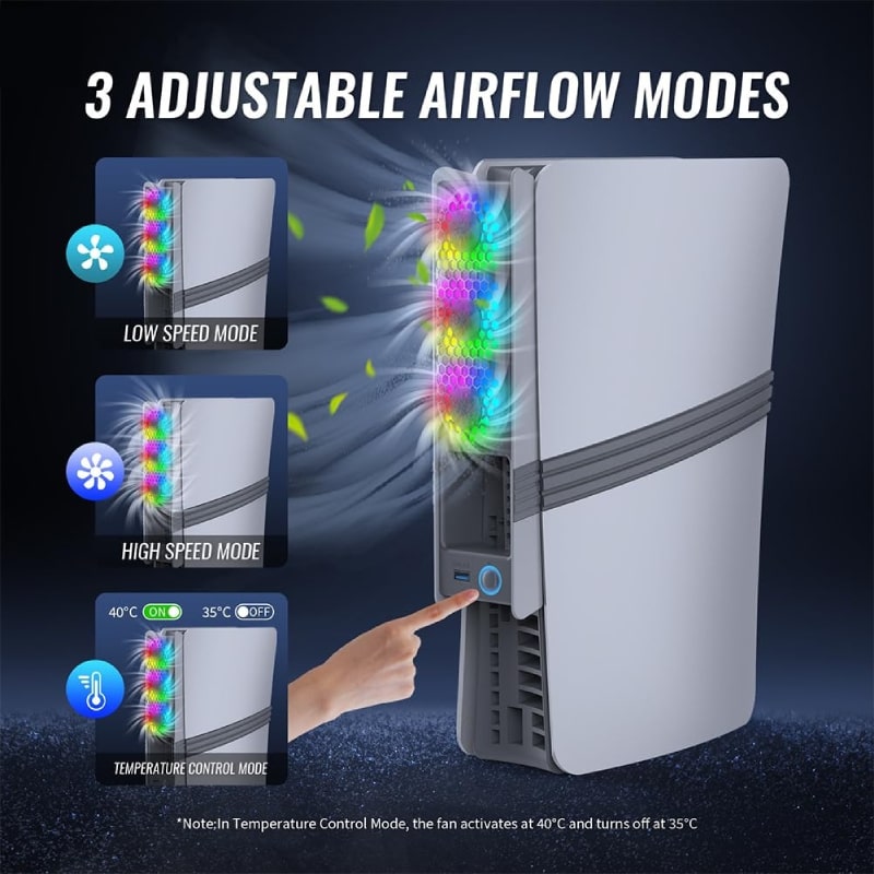 فن RGB پلی استیشن 5 SLIM/PRO مدل JYS P5228 - Image 11