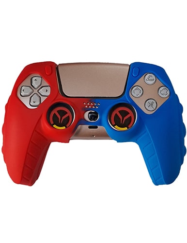 روکش دسته PS5 مدل anti slip آبی-قرمز