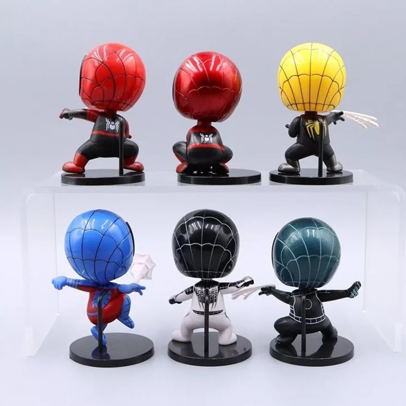 فیگور کله فنری Spiderman مجموعه 6 عددی