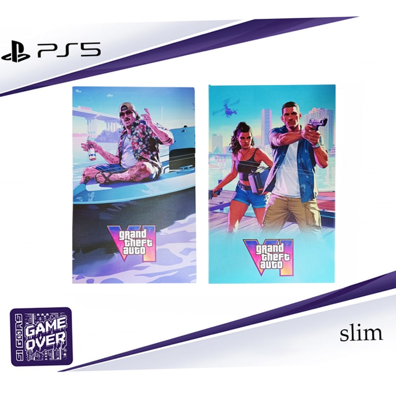 برچسب کنسول PS5 SLIM (GO) طرح GTA VI