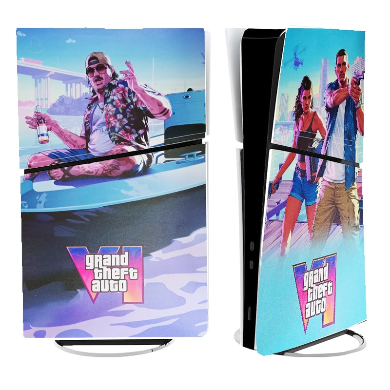 برچسب کنسول PS5 SLIM (GO) طرح GTA VI - Image 3