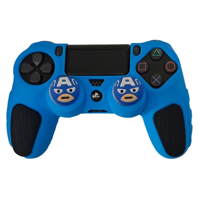 روکش دسته PS4 طرح ضد لغزش آبی-مشکی - Image 4