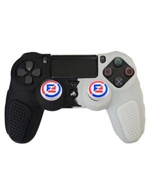 روکش دسته PS4 ضد لغزش دو رنگ سفید-مشکی