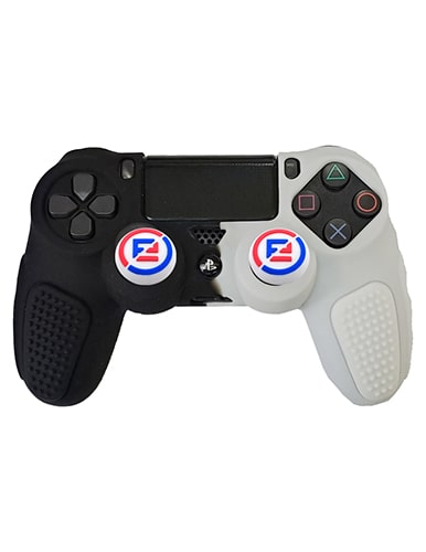 روکش دسته PS4 ضد لغزش دو رنگ سفید-مشکی