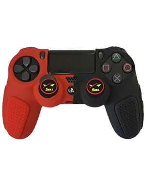 روکش دسته PS4 ضد لغزش دو رنگ مشکی-قرمز