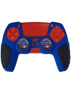 روکش دسته PS5 مدل ضد لغزش آبی کاربنی