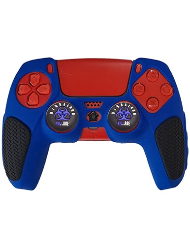روکش دسته PS5 مدل ضد لغزش آبی کاربنی