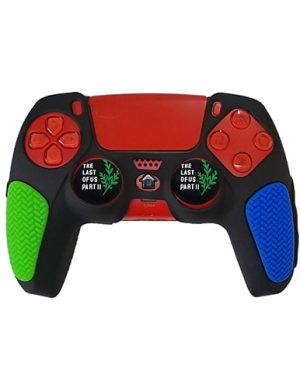روکش دسته PS5 مدل ضد لغزش مشکی آبی-سبز