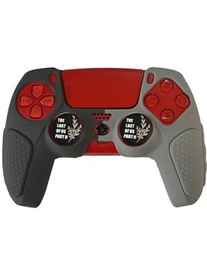 روکش دسته PS5 مدل ضد لغزش دورنگ طوسی