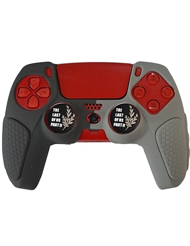 روکش دسته PS5 مدل ضد لغزش دورنگ طوسی