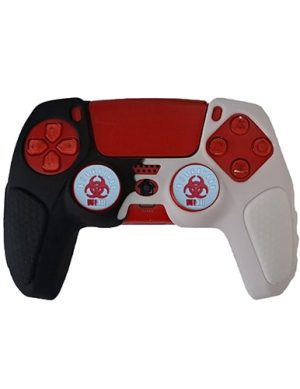 روکش دسته PS5 مدل ضد لغزش دورنگ سیاه-سفید