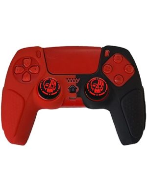 روکش دسته PS5 مدل ضد لغزش دورنگ مشکی-قرمز