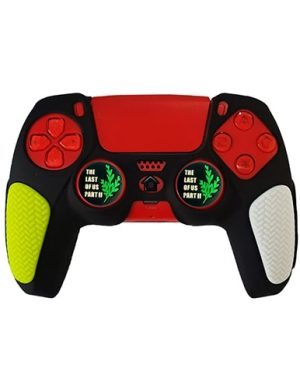 روکش دسته PS5 ضد لغزش anti slip مشکی سفید-زرد