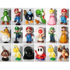 مینی فیگور خانواده ماریو Super Mario ست 18 عددی