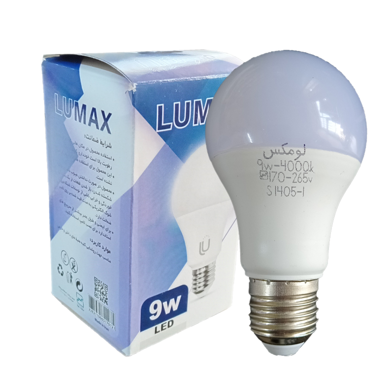 لامپ LED لومکس 9 وات مدل حبابی - Image 3