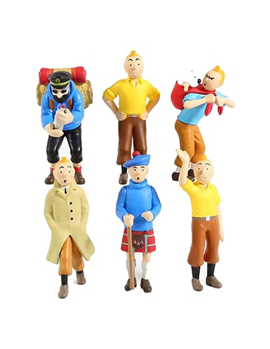 فیگور تن تن و کاپیتان هادوک TinTin ست 6 عددی