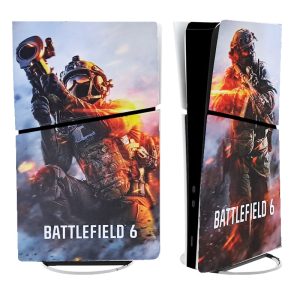 برچسب کنسول PS5 SLIM (GO) طرح BATTLEFIELD 6