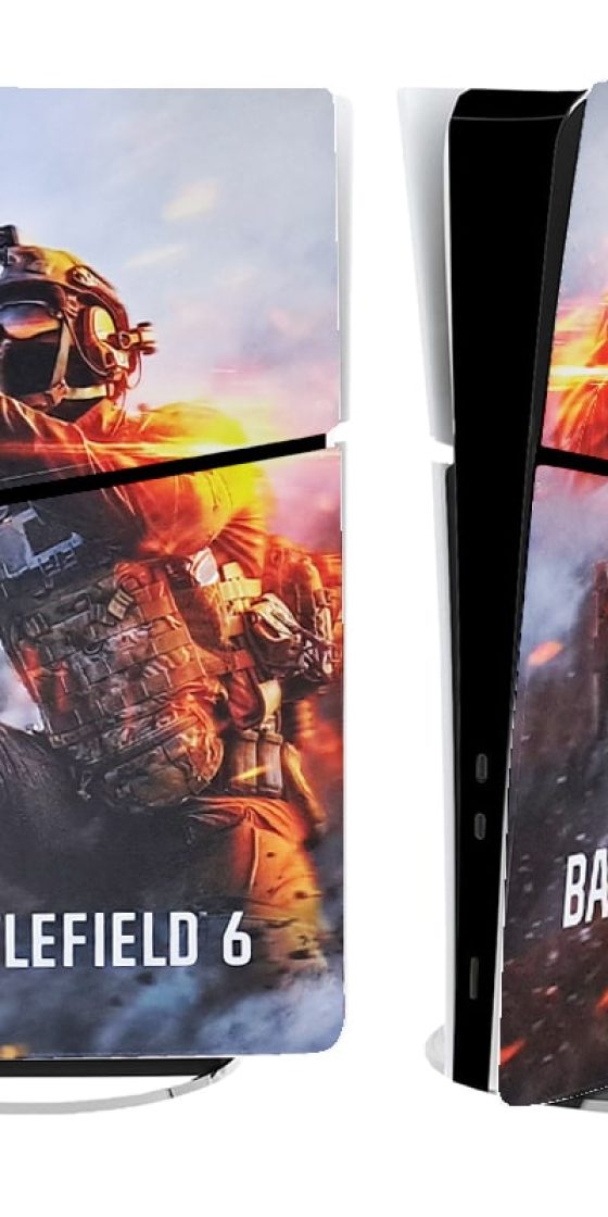 برچسب کنسول PS5 SLIM (GO) طرح BATTLEFIELD 6