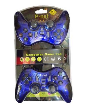 دسته بازی دوبل شکدار آبی P-NET G.P.X9