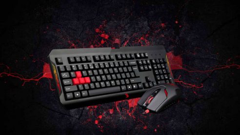 کیبورد و موس گیمینگ ای فورتک مدل کی یو 1100 - A4tech Bloody Q1100 Keyboard & Mouse