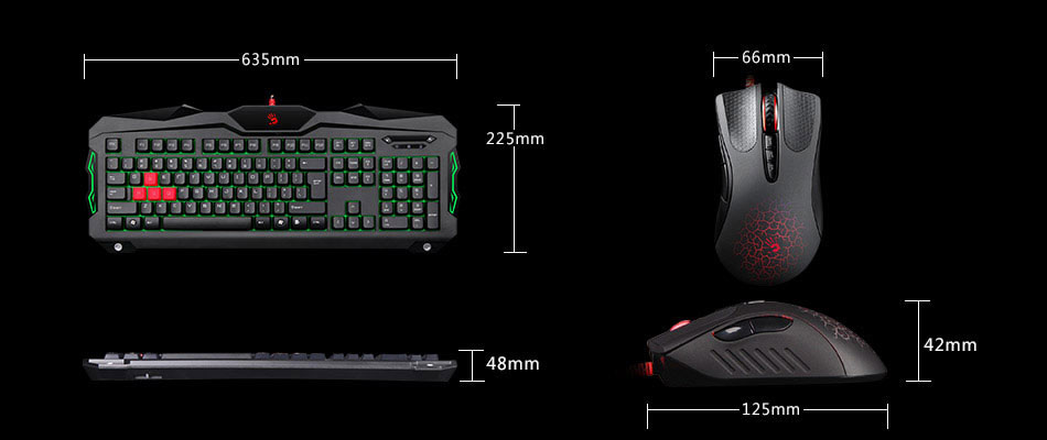 کیبورد و موس گیمینگ A4Tech Bloody B2100 - Image 4