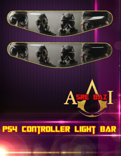 لایت بار ژله ای رنگی 2 تایی گیم پد پلی استیشن 4 طرح (Rainbow Six Siege Advanced Edition)